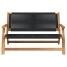 Banco de Jardín  Negro 76x122x73 cm Madera Sólida de Acacia