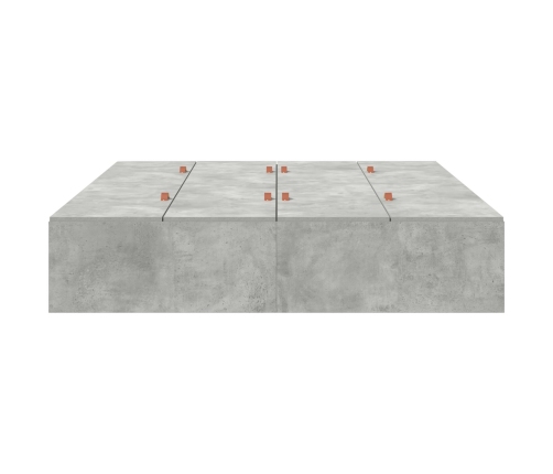 Estructura de Cama con Almacenamiento  Gris Concreto 140x190 cm