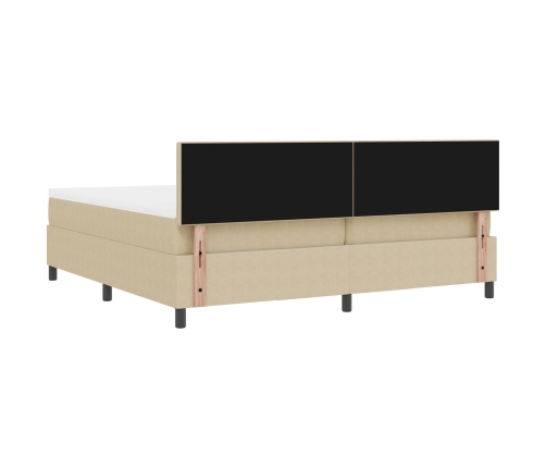 Cama con Base  con Colchón Verde Claro Gris 200x200 cm Tela de Terciopelo