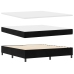 Cama Box Spring  con Colchón Negro Super Rey Terciopelo