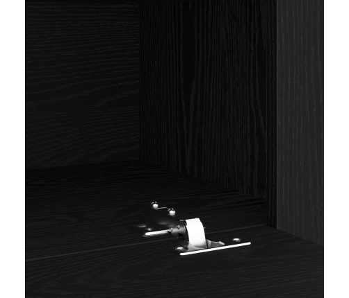 Mueble para TV  con luces LED en negro y roble, 75x35x40 cm, de madera