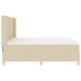 Cama Box Spring Crema con Colchón, 180x200 cm de Tela