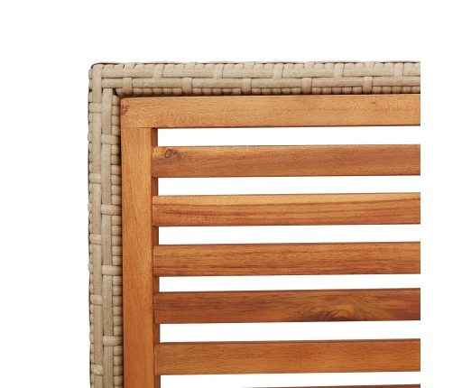Sillas de jardín apilables  con cojines 2 pcs Beige Polirratan