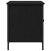 Aparador de TV  Negro Roble 80x40x50 cm Madera Ingeniada y Acero