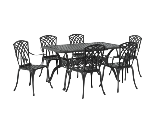 Set de 4 Negro Aluminio Fundido Grande Inlays Decorativos