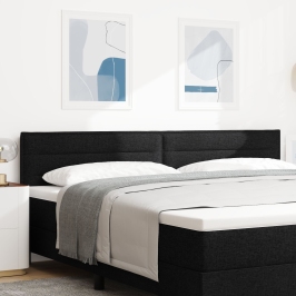 cabecero LED  Diseño de Líneas Negro 200 cm Tela
