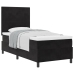 Cama Box Spring con Colchón  Negro Individual Terciopelo