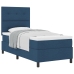 Cama con Somier con Colchón Azul 90x200 cm Tela