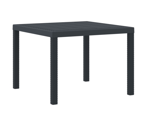Conjunto de Comedor de Jardín de 5 Piezas  con Cojines de Polirratán Antracita