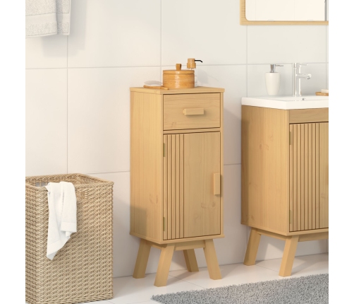 Armario de baño  35x30x90 cm de madera maciza de pino