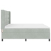Cama con Box Spring y Colchón  Gris Claro 200x200 cm Terciopelo