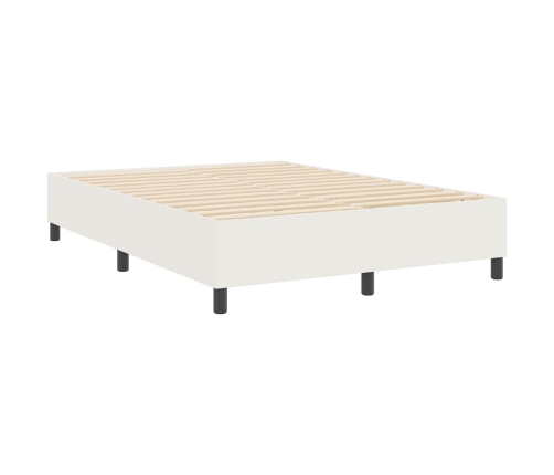 Cama con somier  Crema 140x200 cm Tela de pana