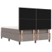 Cama con Box Spring con Colchón y Banco Taupe 140x190 cm Tela