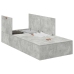 Estructura de cama  Gris concreto Concreto Individual Duradera