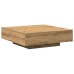 Mesa de café  Artisan de 100x100x31 cm en madera de ingeniero color roble