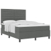 Cama con Somier  Gris Oscuro 140x190 cm Tela
