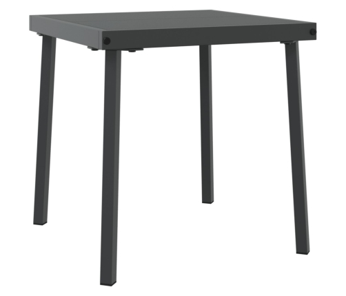 Tumbonas  2 pcs con ruedas y mesa negro de poliratán
