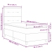 Cama Box Spring con Colchón  Taupe 90x200 cm en Tela