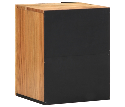 Gabinete de Baño Suspendido  38x33,5x48 cm de Madera Maciza de Acacia