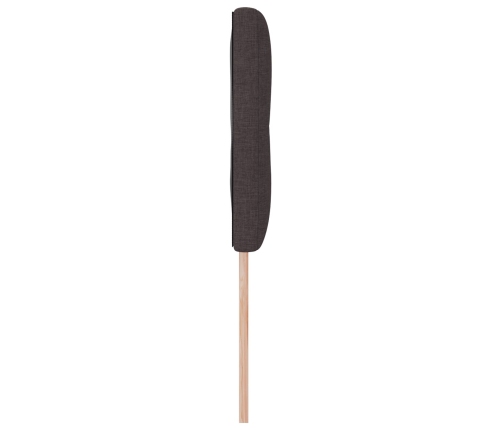 Cabecero tufted de botones marrón oscuro de 160 cm en tela