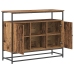 Consola de Madera Vieja 100x35x80 cm Madera Compuesta y Acero