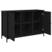 Cabinet para TV  Roble Negro 101x35x65 cm Madera Elaborada y Acero