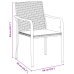 Set de comedor exterior  de 3 piezas con cojines - Ratán marrón