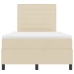 Cama con base de resortes  con colchón crema 120x200 cm Tela