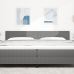 Cabezal LED  Diseño Simple Gris Claro 100 cm de Tela de Pana
