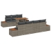 Conjunto de Sofá de Jardín  Juego de 8 Gris Ratán Poliéster, Madera
