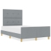 Estructura de Cama Gris Claro 120x200 cm Tela