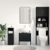 Gabinete de Fregadero de Baño  Roble Negro 60x33x60 cm Madera de Calidad