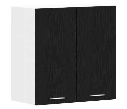 Gabinete Colgante de Roble Negro  60x31x60 cm Hecho de Madera Elaborada