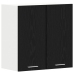 Gabinete Colgante de Roble Negro  60x31x60 cm Hecho de Madera Elaborada