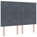 Cama Box Spring  con colchón Gris Oscuro 140x200 cm Terciopelo