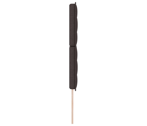 Cabecera LED  Diseño en Líneas Marrón Oscuro 80 cm Tela