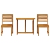 Conjunto de Bistro de Jardín de 3 Piezas  de Madera Maciza de Acacia