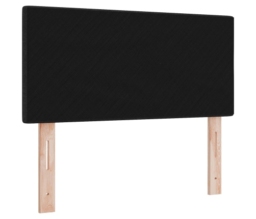 Cabecero  Tapizado con Botones Negro 90 cm Tela