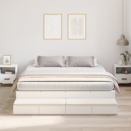 Marco de cama Blanco Madera de calidad 180 x 200 x 31.5 cm