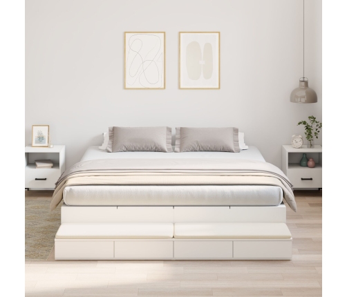 Marco de cama Blanco Madera de calidad 180 x 200 x 31.5 cm