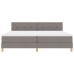 Cama Box Spring  con Colchón Taupe 200x200 cm Tela