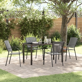 Juego de Comedor Jardín  5 Piezas Antracita Acero