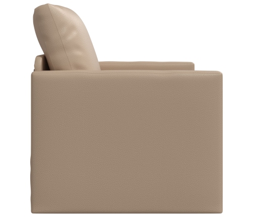 Sofá cama  2 en 1 Cappuccino 74x77x81 cm de cuero sintético
