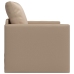 Sofá cama  2 en 1 Cappuccino 74x77x81 cm de cuero sintético