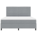 Cama con base de resortes  con colchón gris claro super king tela
