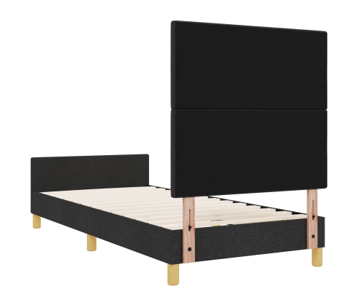 Cama de tela negra  90x200 cm