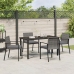 Set de Comedor de Jardín de 5 Piezas Gris Poliratán