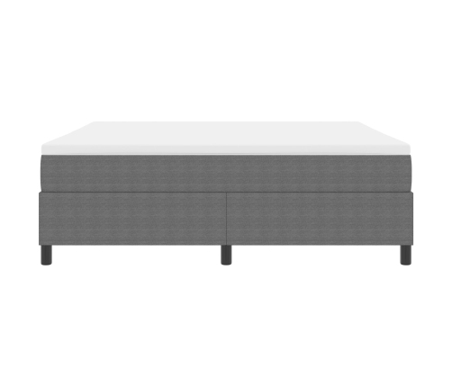 Cama con Somier  con Colchón Gris Claro Super King Tela de Corduroy