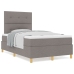 Cama con Box Spring y Colchón Taupe 120x200 cm Tela