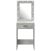 Mesa de maquillaje  con luces LED en gris concreto, 50x41x135 cm